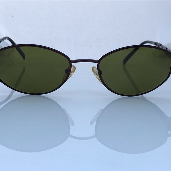 St John Sunglasses Thin Metal Bronze Gold Chain de - Picture 2 of 12